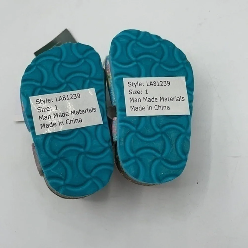 LAURA ASHLEY Blue & Pink Floral Sandals